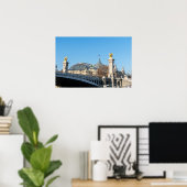 晴れた日のポンアレクサンドルIIIとグランドパレ ポスター (ホームオフィス)