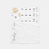 晴れた日のマイル標石毛布 フリースブランケット (正面)