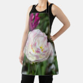晴れた日の明るいピンクのチューリップ エプロン (インサイチュ)