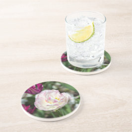 晴れた日の明るいピンクのチューリップ コースター