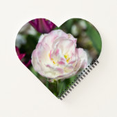 晴れた日の明るいピンクのチューリップ ノートブック (裏面)