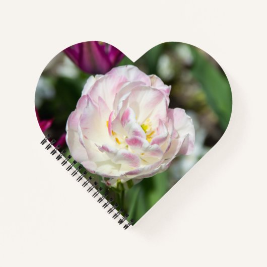 晴れた日の明るいピンクのチューリップ ノートブック (正面)