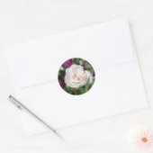 晴れた日の明るいピンクのチューリップ ラウンドシール (封筒)