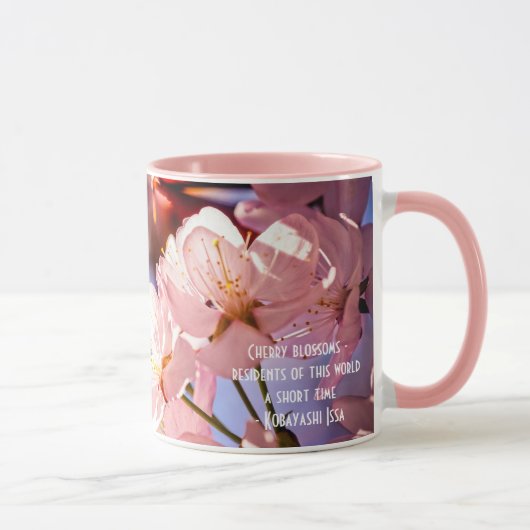 晴れた日の桜の花 マグカップ (右)