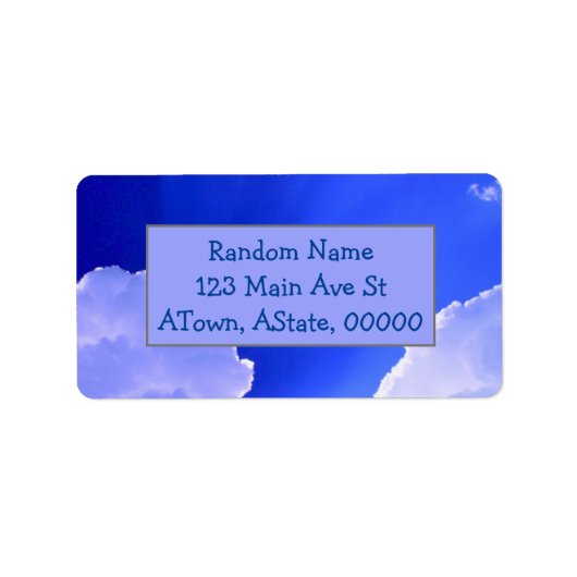 晴れた日の雲 ラベル (正面)