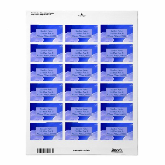 晴れた日の雲 ラベル (フルシート)