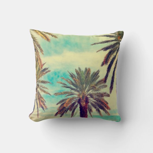 晴れた日は水彩ヤシの木 クッション (正面)