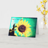 晴れた日を過ごす カード (黄色い花)