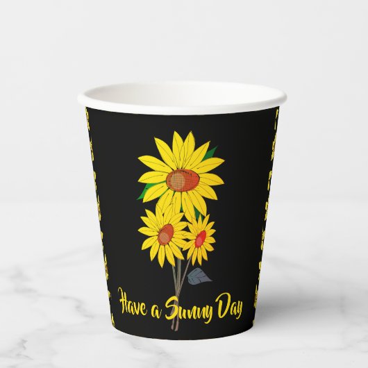 晴れた日を過ごす 紙コップ (正面)