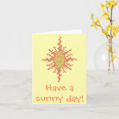 晴れた日を過して下さい! 日が差すことNotecard カード (黄色い花)