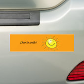 晴れた日、微笑の太陽、微笑する日! バンパーステッカー (車上)