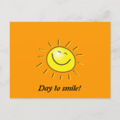 晴れた日、微笑の太陽、微笑する日! ポストカード (正面)