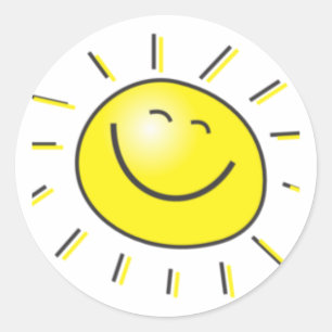 晴れた日、微笑の太陽、微笑する日! ラウンドシール