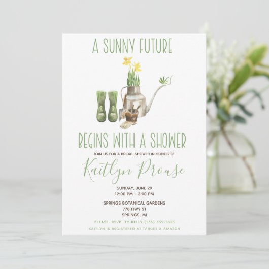 晴れた未来はシャワーから始まる！ガーデニング 招待状 (スタンド正面)