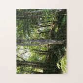 晴れた森の風景。 ジグソーパズル (縦)