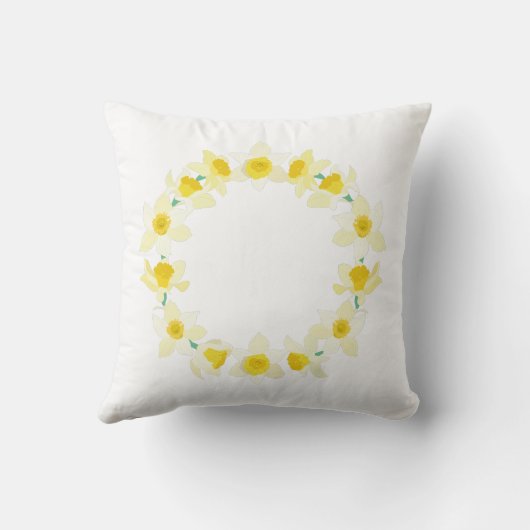 晴れた水仙。 クッション (裏面)