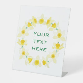 晴れた水仙。 台座サイン