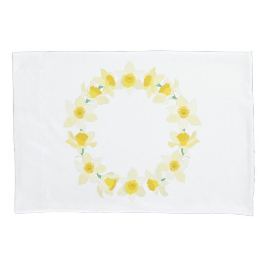 晴れた水仙。 枕カバー (正面)