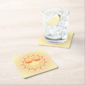 晴れた漫画 スクエアペーパーコースター (インサイチュ)