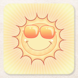 晴れた漫画 スクエアペーパーコースター