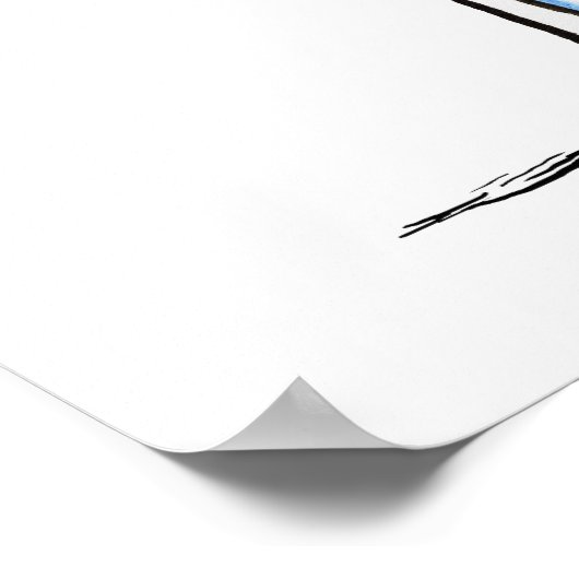 晴れた牛 ポスター (角)