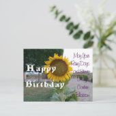 晴れた特別なハッピーバースデーを持カラフルつ ポストカード (スタンド正面)