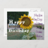 晴れた特別なハッピーバースデーを持カラフルつ ポストカード (正面/裏面)