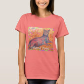 晴れた石畳の猫の島の時間 Tシャツ (正面)