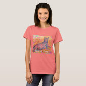 晴れた石畳の猫の島の時間 Tシャツ (正面フル)