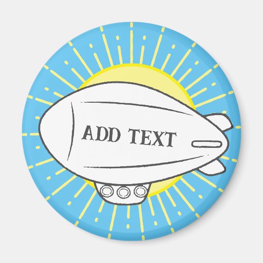 晴れた空に白い吹雪バルーンインカスタム マグネット (正面)