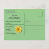 晴れた空の下のワイルドフラワーガーデン インビテーションポストカード (裏面)