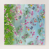 晴れた空の下のワイルドフラワーガーデン ジグソーパズル (横)