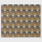 晴れた納屋で眼鏡をかけた鶏 ラッピングペーパー (フラット)