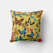 晴れた翼:蝶鮮やか水玉枕 クッション (裏面)