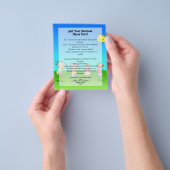 晴れた遊日の子供たちのアウトドア チラシ (手)