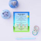 晴れた遊日の子供たちのアウトドア チラシ (シングル)