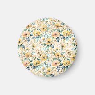 晴れた金ゴールドの花 マグネット