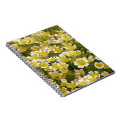 晴れた金ゴールド白い花 ノートブック (右側)