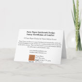 晴れた雪片の心地よい シーズンカード (裏面)