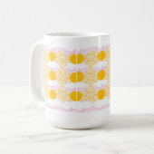 晴れた雲のパターン コーヒーマグカップ (正面左)