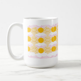 晴れた雲のパターン コーヒーマグカップ