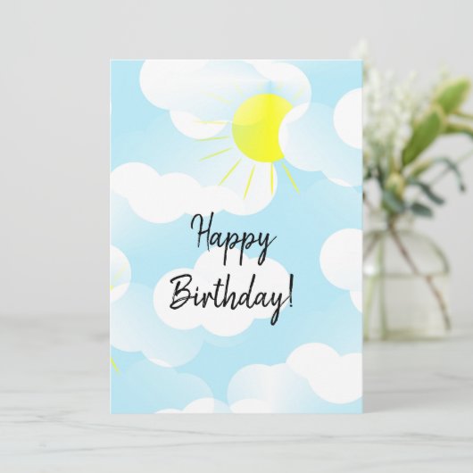 晴れた青い夏の空と雲の誕生日の願い (スタンド正面)