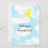 晴れた青い夏の空と雲の誕生日の願い (裏面)