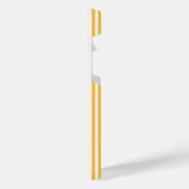 晴れた黄色と白の5つのストライプパターン iPhoneケース (左側面)