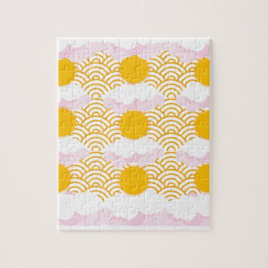 晴れの曇った空 ジグソーパズル (縦)