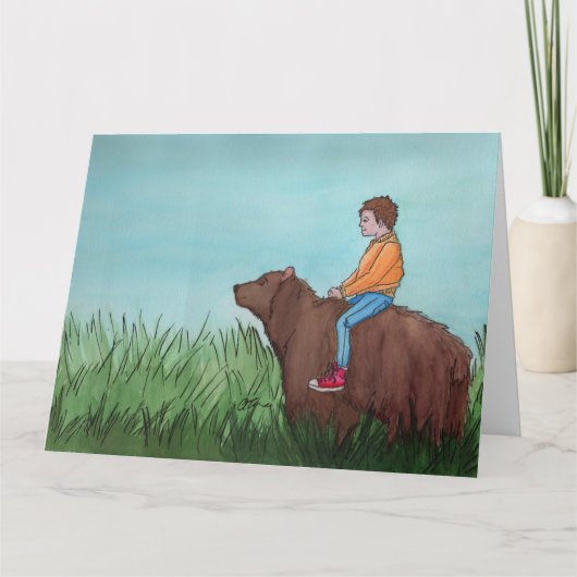 晴れの良い日:グリーティングカード8.5"x11" サンキューカード (正面)