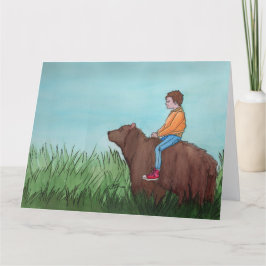 晴れの良い日:グリーティングカード8.5"x11" サンキューカード