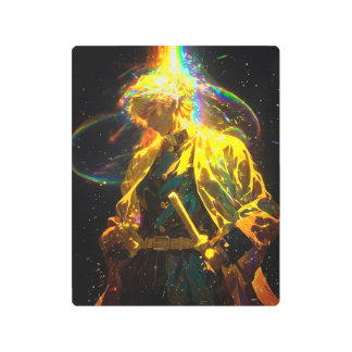 晴れやかな侍 メタルプリント