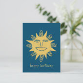 晴れやかな太陽 HAPPY BIRTHDAY オーダーメイド ポストカード (スタンド正面)