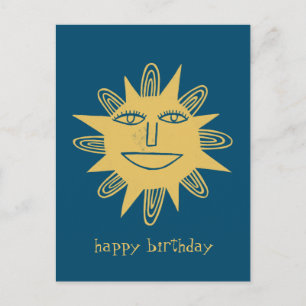 晴れやかな太陽 HAPPY BIRTHDAY オーダーメイド ポストカード